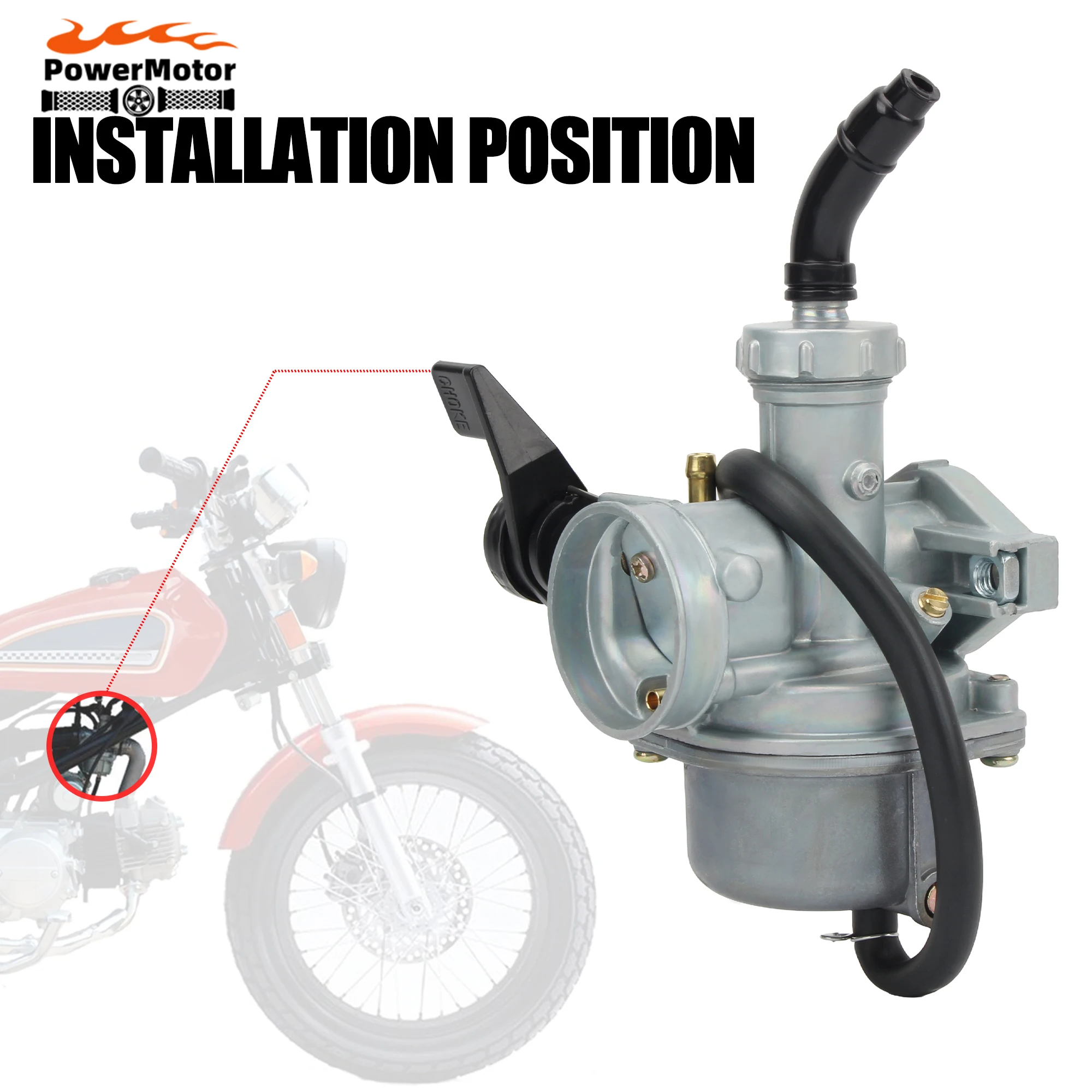 

Dirt Pit Bike Carburetor PZ22 22mm For Honda 50 70 90 110 125 Quad Go Kart Carburetor Motocross Replacement Accessories Enduro