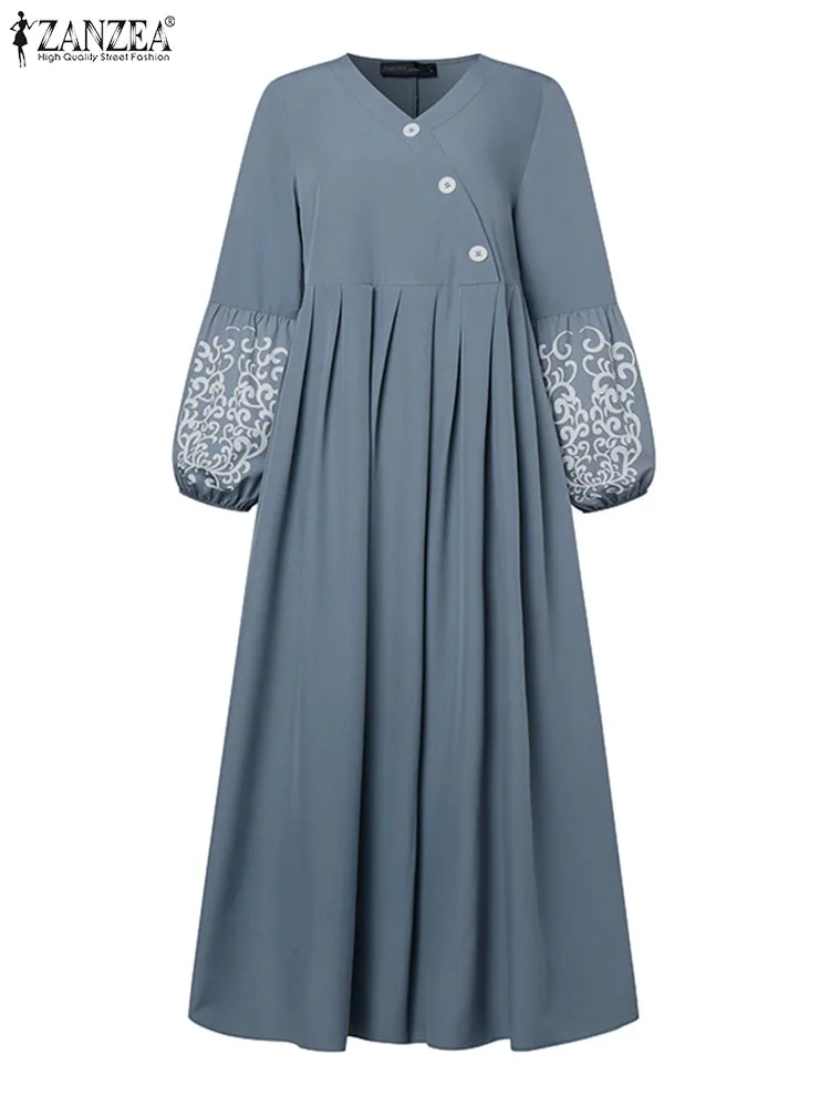 Vestido largo de verano para mujer, Hijab musulmán, Abaya, manga larga, holgado, Túnica de Ramadán, Túnica turca, caftán informal, Otoño, 2024