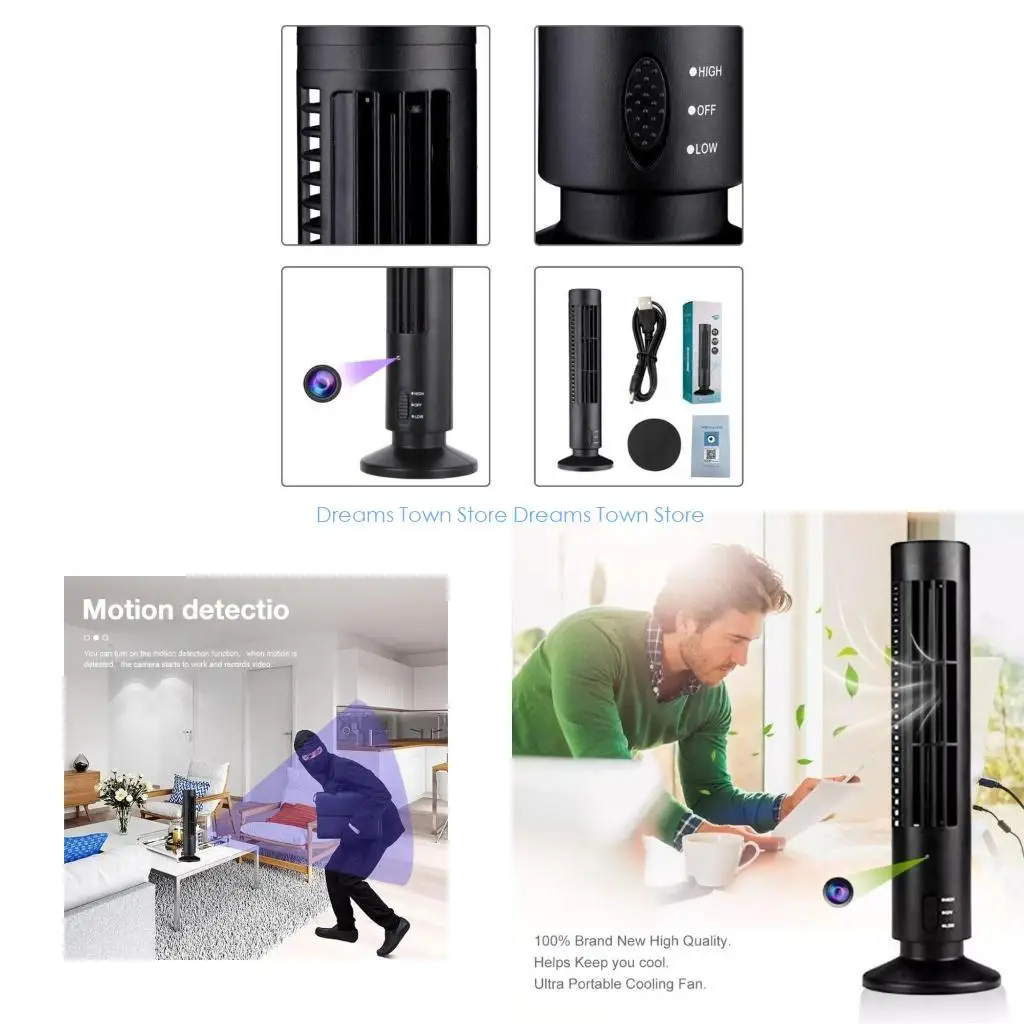 

HX6A 2-целевой охлаждающий вентилятор для камеры Запись 1080P Подключение к Wi-Fi Управление приложением для смартфона движения