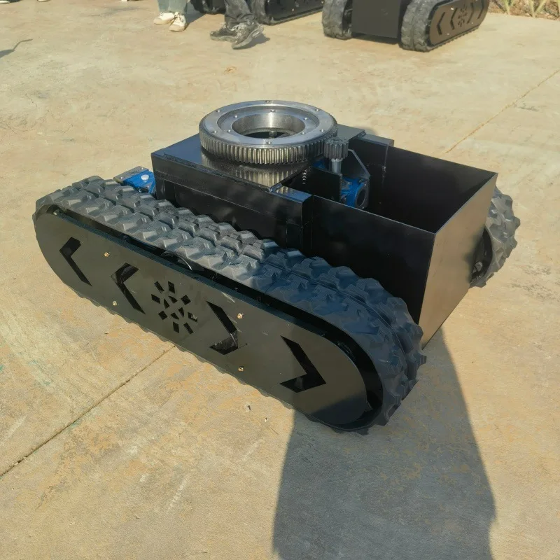 Bring back the rotation support, the remote control track chassis rotates 360 degrees, suitable for all-terrain electric chassis
