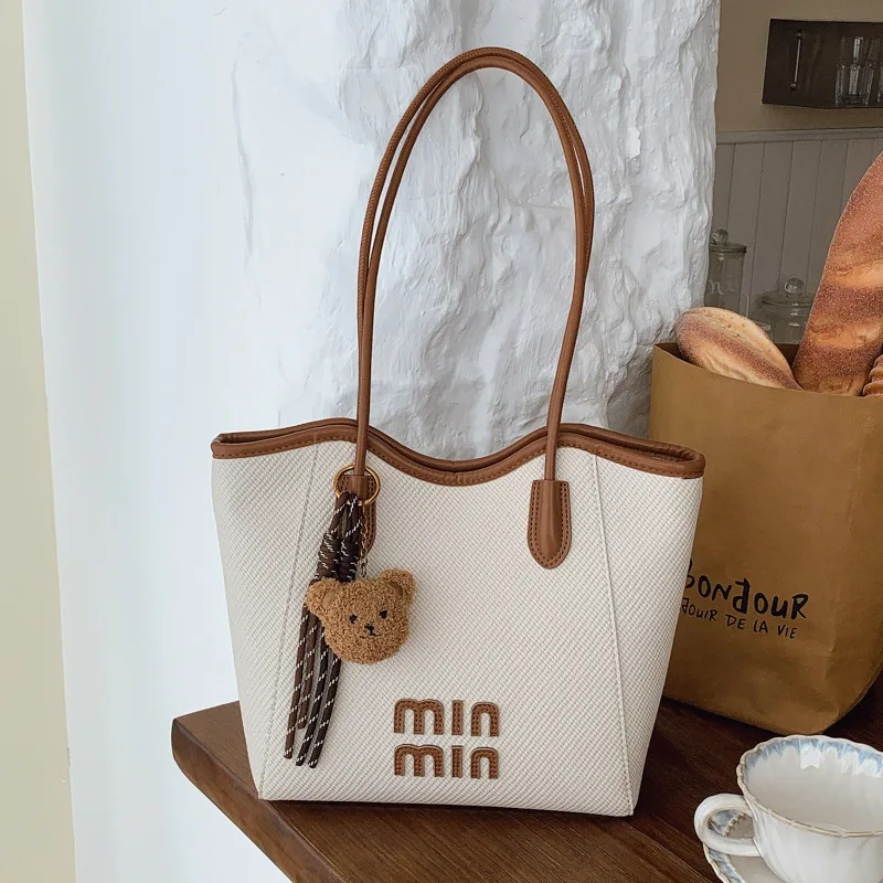 

Просторная женская сумка-тоут 2025 года, регулируемый ремень через плечо, кошелек на плечо, летняя рабочая сумка для поездок на работу, с верхней ручкой