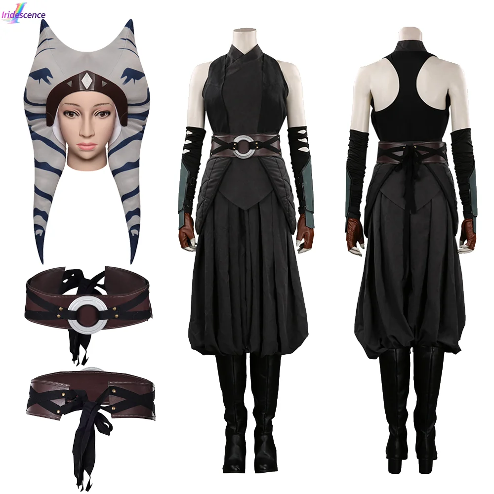 

Асока Тано Косплей Костюм Комплект для Женщин Девочек Фантазия Джедай Головные Уборы Для Ролевых Игр Шляпа Хэллоуин Карнавальная Вечеринка Маскировка Одежда