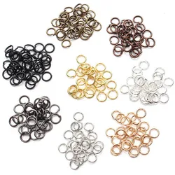 50-200pcs DIY Jewelry Findings Open Single Loops Jump Rings Split Ring for jewelry making Open Jump Rings Connectors Wholesale