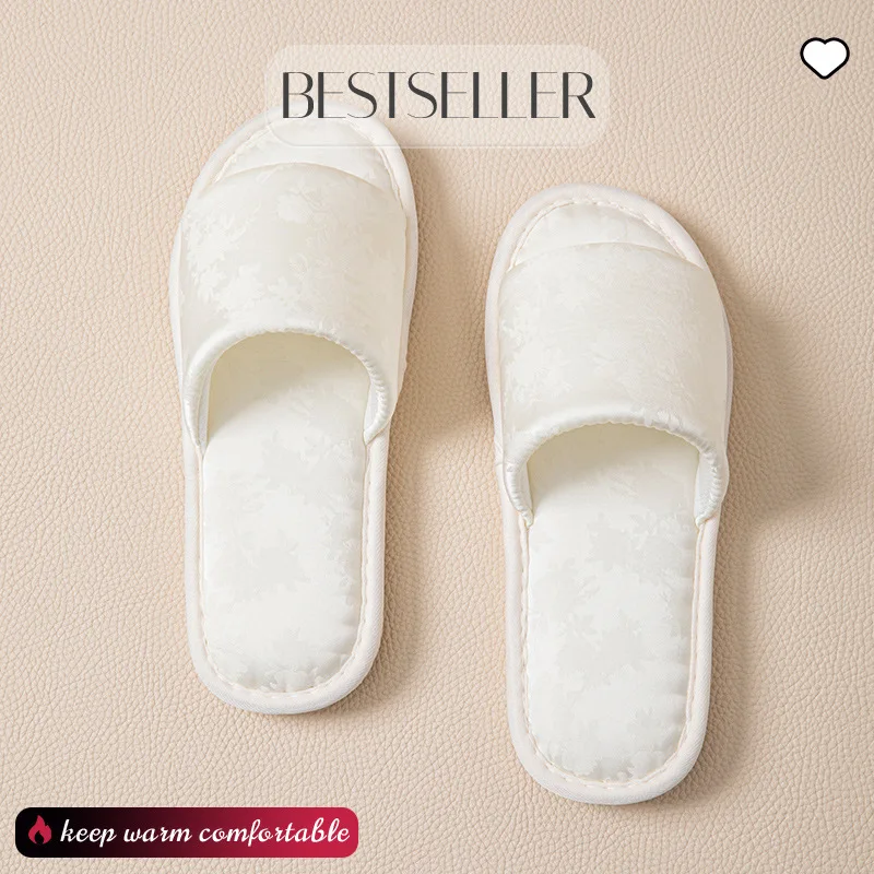 2026 Women Slippers Chinese Style Indoor Platform Slippers Women Silk Shoes Flower Print Thick Sole Daily Home Floor Slides - view 2