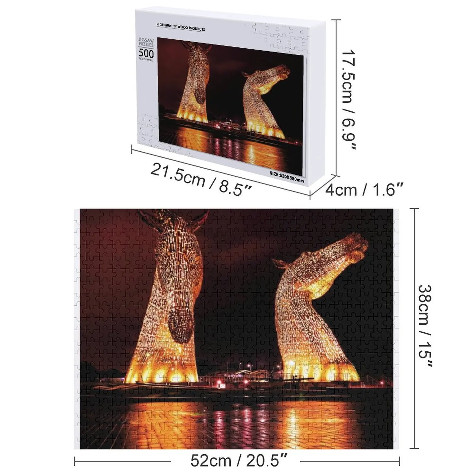Prächtige Kelpies. Puzzle mit individuellem Foto, IQ-Puzzle