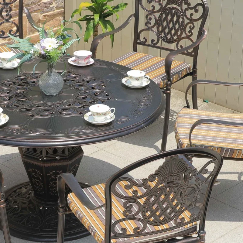 Outdoor cast aluminum furniture tables and chairs All-aluminum courtyard garden hotel balcony  leisure