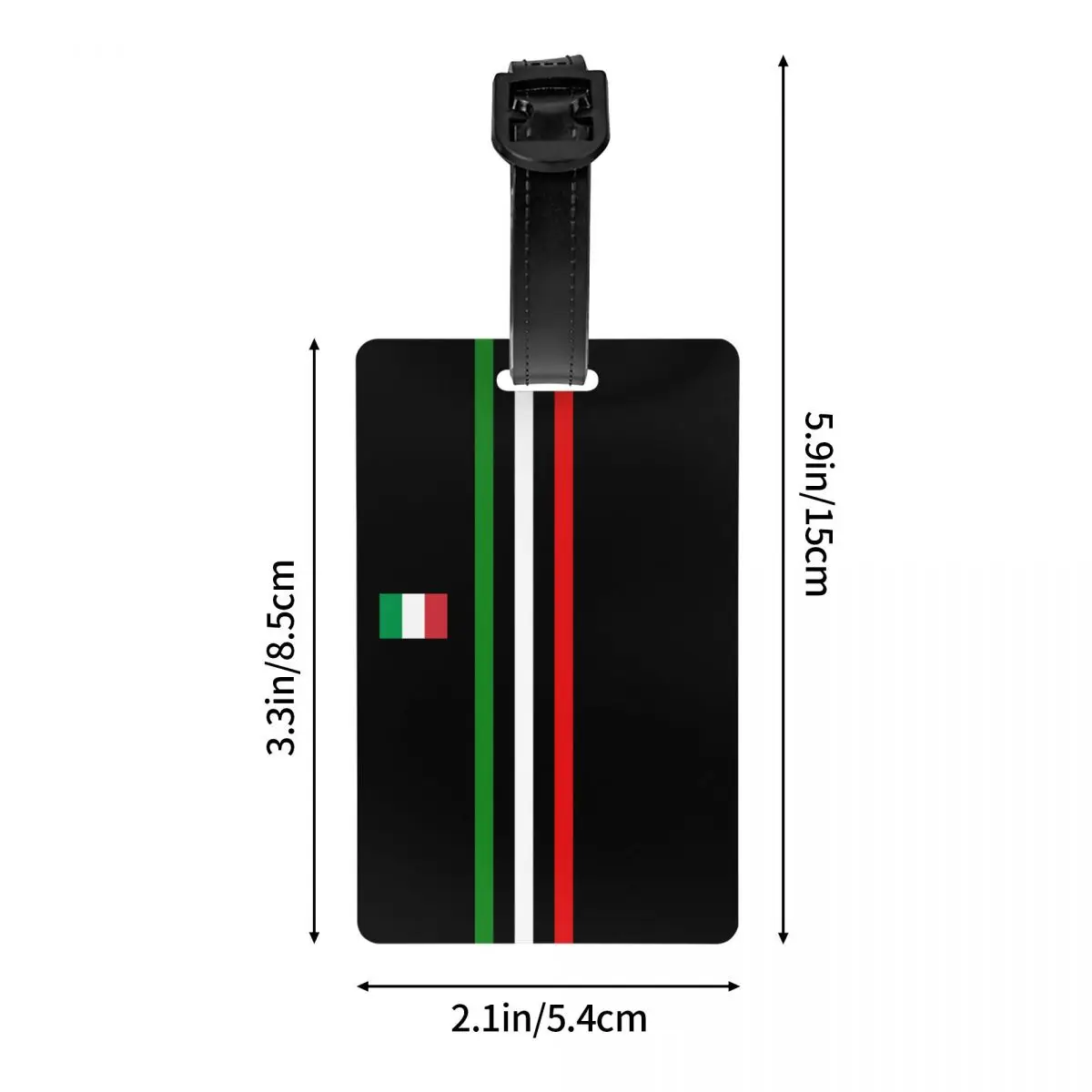 Tag bagasi bendera Italia kustom perlindungan privasi Tag bagasi bangga Italia koper label tas perjalanan