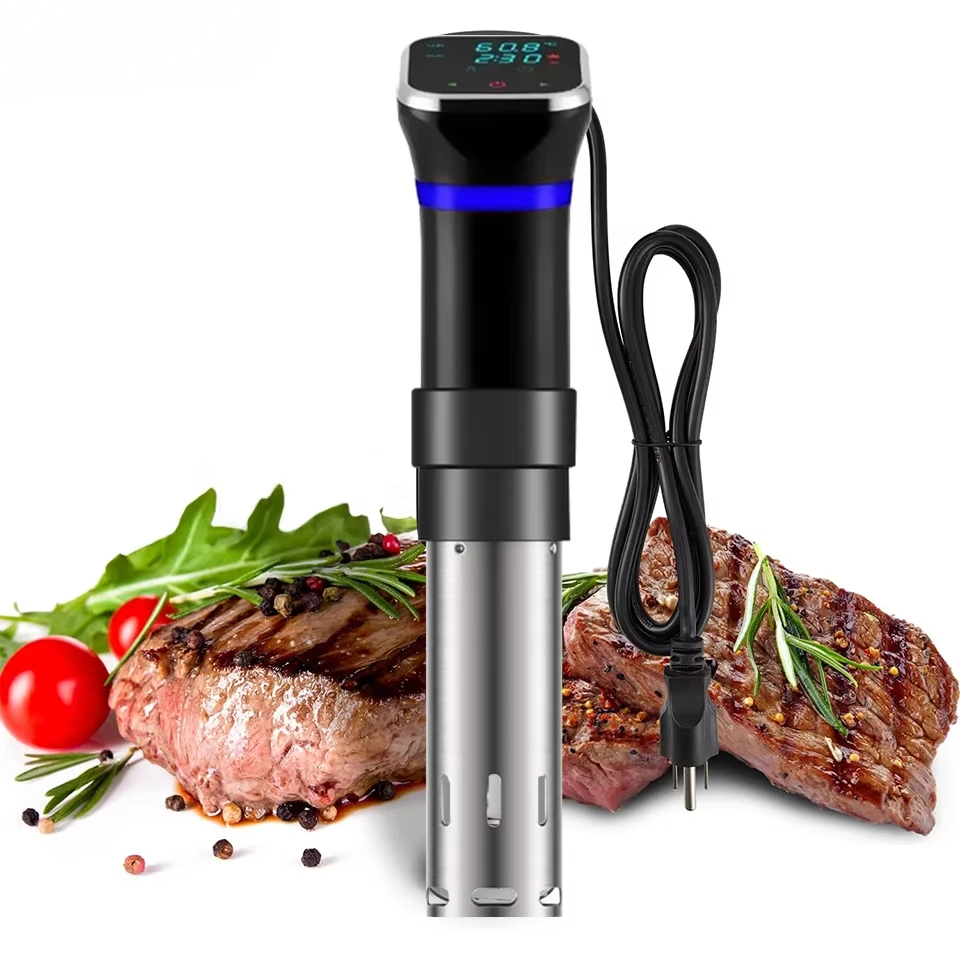 آلة S012 Sous Vide، طباخ 1100 وات مع درجة حرارة ومؤقت دقيق، جهاز دائري غمر فائق الهدوء من الفولاذ المقاوم للصدأ