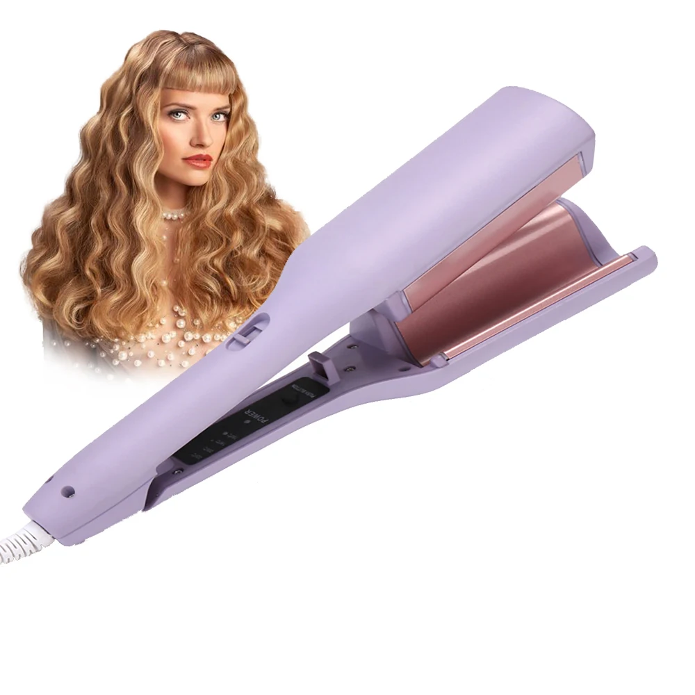 

32mm Electric Hair Curler Big Wave Hair Curling Iron Locking Button Corrugation Hair Deep Waver Styling Tools Wand Curler Irons