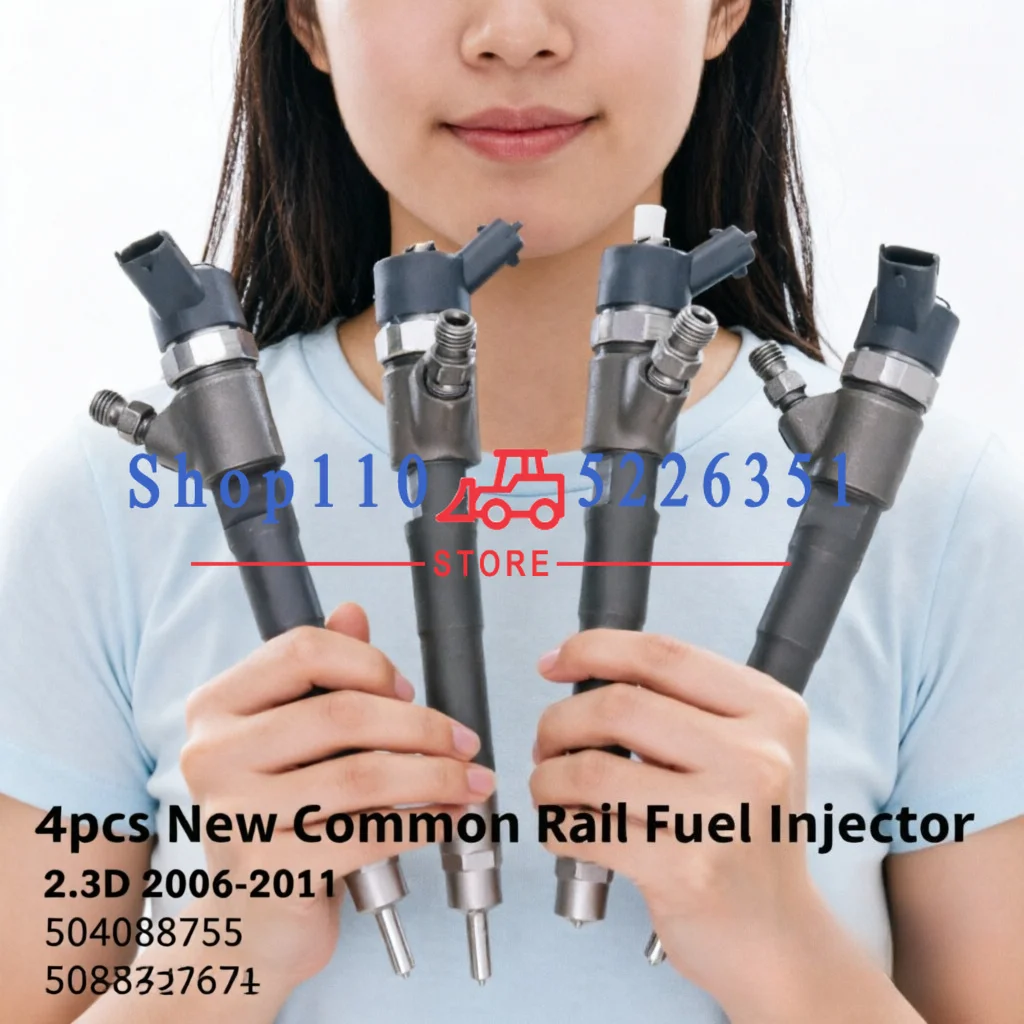 4pcs New Common Rail Fuel Injector For  2.3D 2006-2011 504088755 504377671 0986435165 0445110273