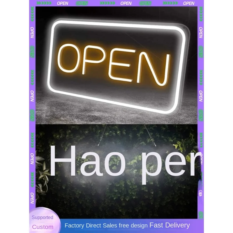 

Customized open advertising light board led neon luminous word light box billboard shop front hanging customization in business