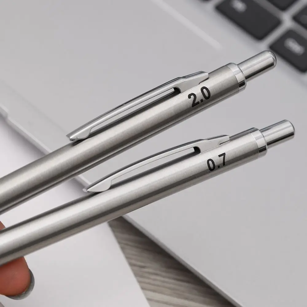 

0.3/0.5/0.7/0.9/1.3/2.0/3.0MM Mechanical Pencil Metal Drawing Writing Tool Propelling Pencil Sketch Comics Design Movable Pencil
