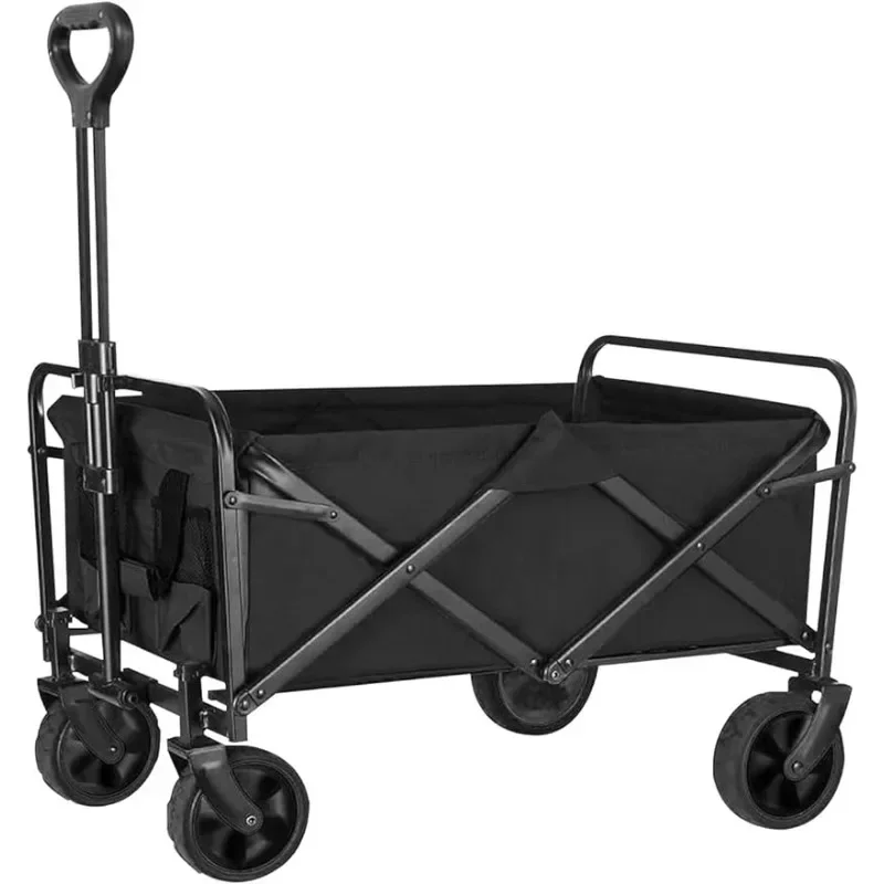 

Folding Wagon Cart, Beach Wagon with Big Wheels for Sand, Collapsible Wagon, Grocery Cart