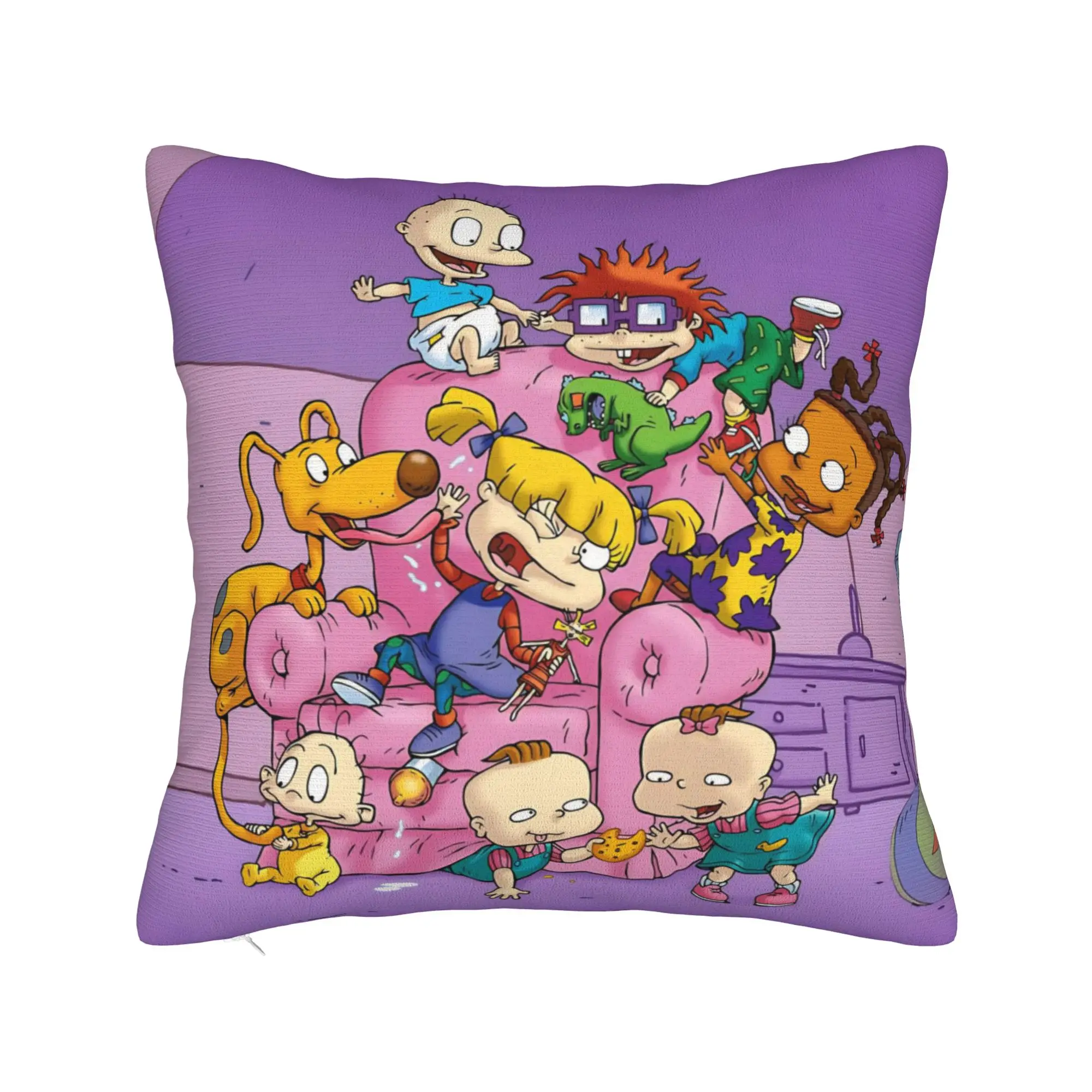 Cartoon R-Rugrats Pillow Covers Product Soft Cushion Cover Decoration  Pillow Case Cover Home Multi Size