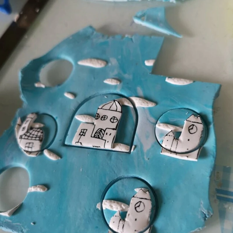 Stencil per serigrafia riutilizzabili per decorazioni per casa in argilla polimerica, per stampa gioielli
