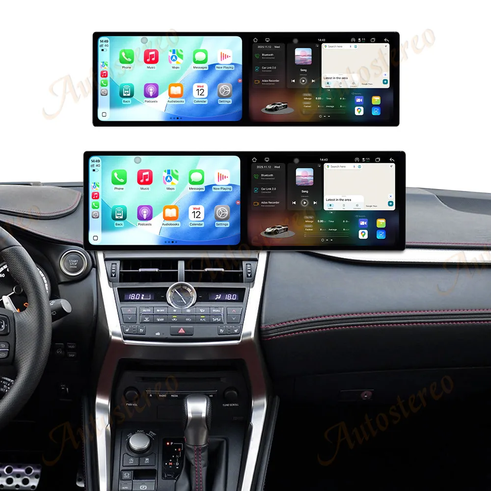 Dual 10.1 inch Screen Car GPS Android 15 Navigation For CR-V 2012-2016 Multimedia Player Car Radio Auto Head Unit