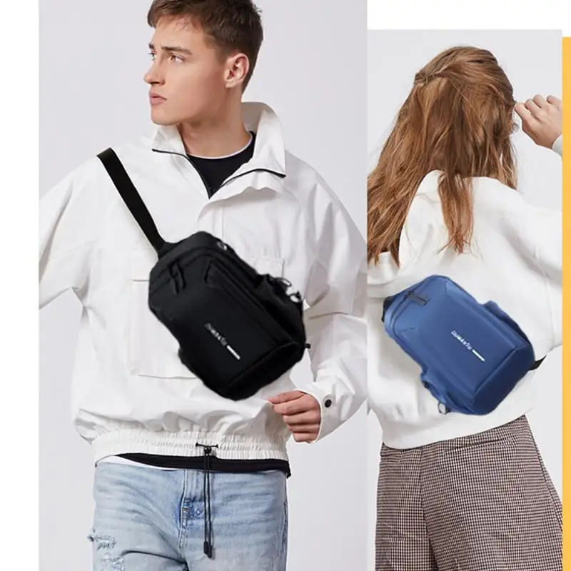 

Новая противоугонная дорожная сумка-слинг, нагрудные сумки с отверстием для наушников, модная деловая мужская сумка через плечо, дорожная сумка для хранения на плечо
