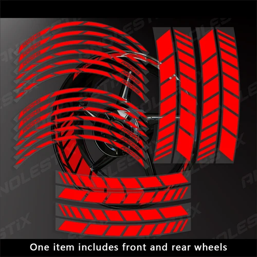 Imagen 2 del producto AnoleStix 17 pulgadas para YAMAHA Honda Kawasaki Suzuki BMW KTM Triumph pegatinas reflectantes para ruedas de motocicleta pegatina de cubo raya de llanta