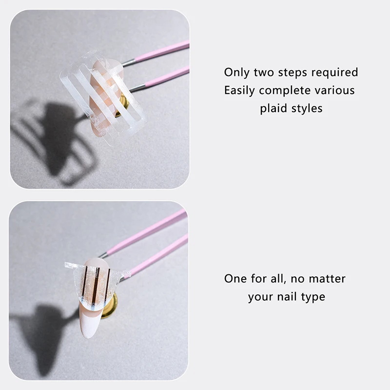 1Sheet Transparent Strong Adhesive French Manicure Guide Stickers Nail Art DIY Stencil 3D Styling Tool