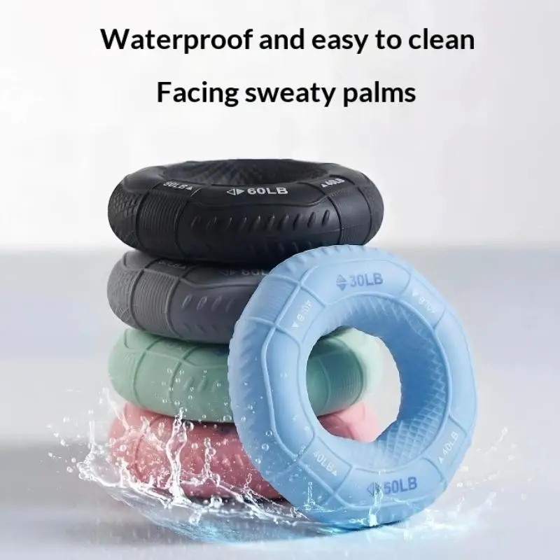 Silicone Hand Grip Ring Multiple Resistance Levels Non Slip Bumps For Hand Therapy Office Study Fitness Training