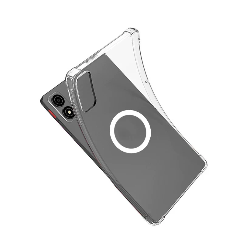 for Alldocube iPlay80 Mini Ultra 8.8 Inch 2026 Case, Transparent TPU Cover with Magnetic Back, Shockproof Reinforced Corners