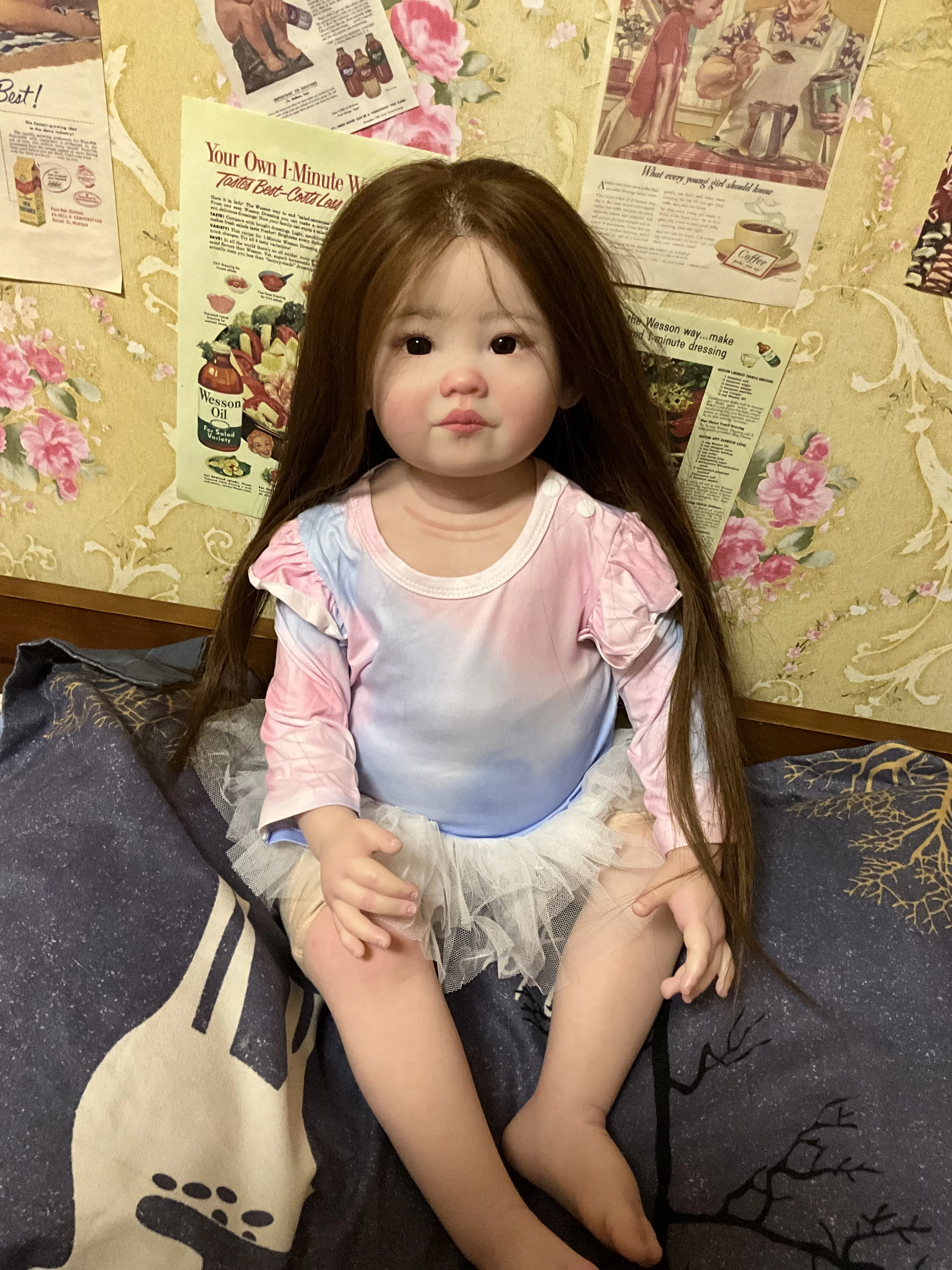 

FBBD Customized Limited Supply 32inch Reborn Baby Leonie With Hand-Rooted Hair By ShanShan Already Finished Doll