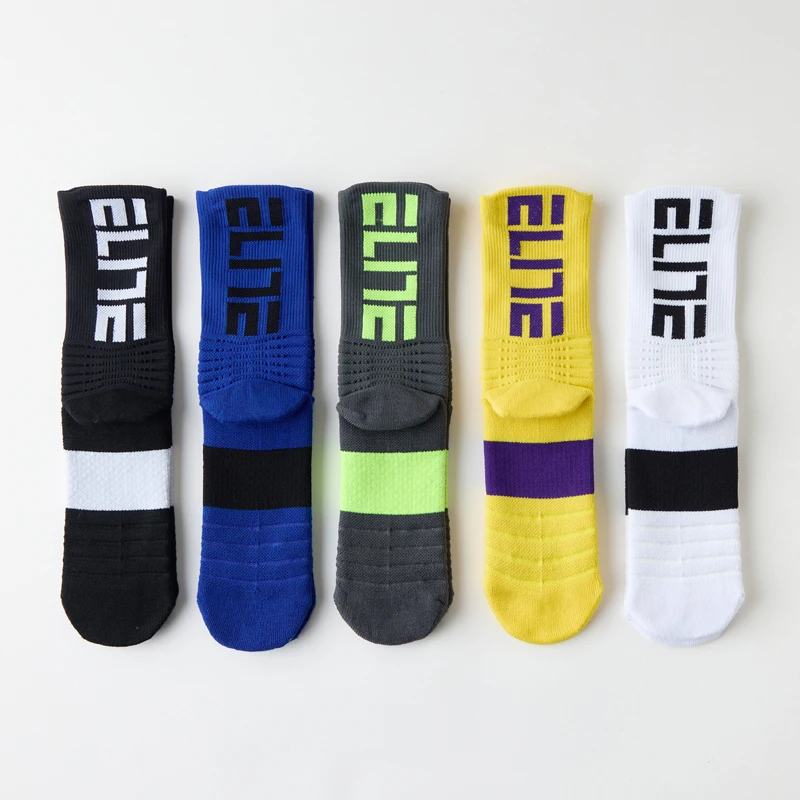 Basketball Socks Professional Thicken Men Male Knee High Socks Sweat-absorbent Non-slip Fitness Gym Running Outdoor Sports Socks