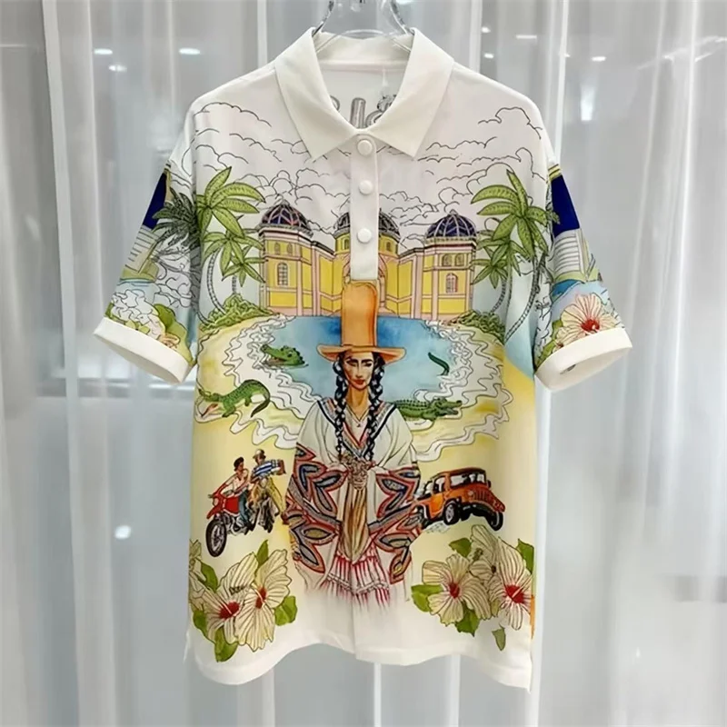 

Manga designed for men and women in 2025, casual polo shirts designed for modern people, fashionable men and women