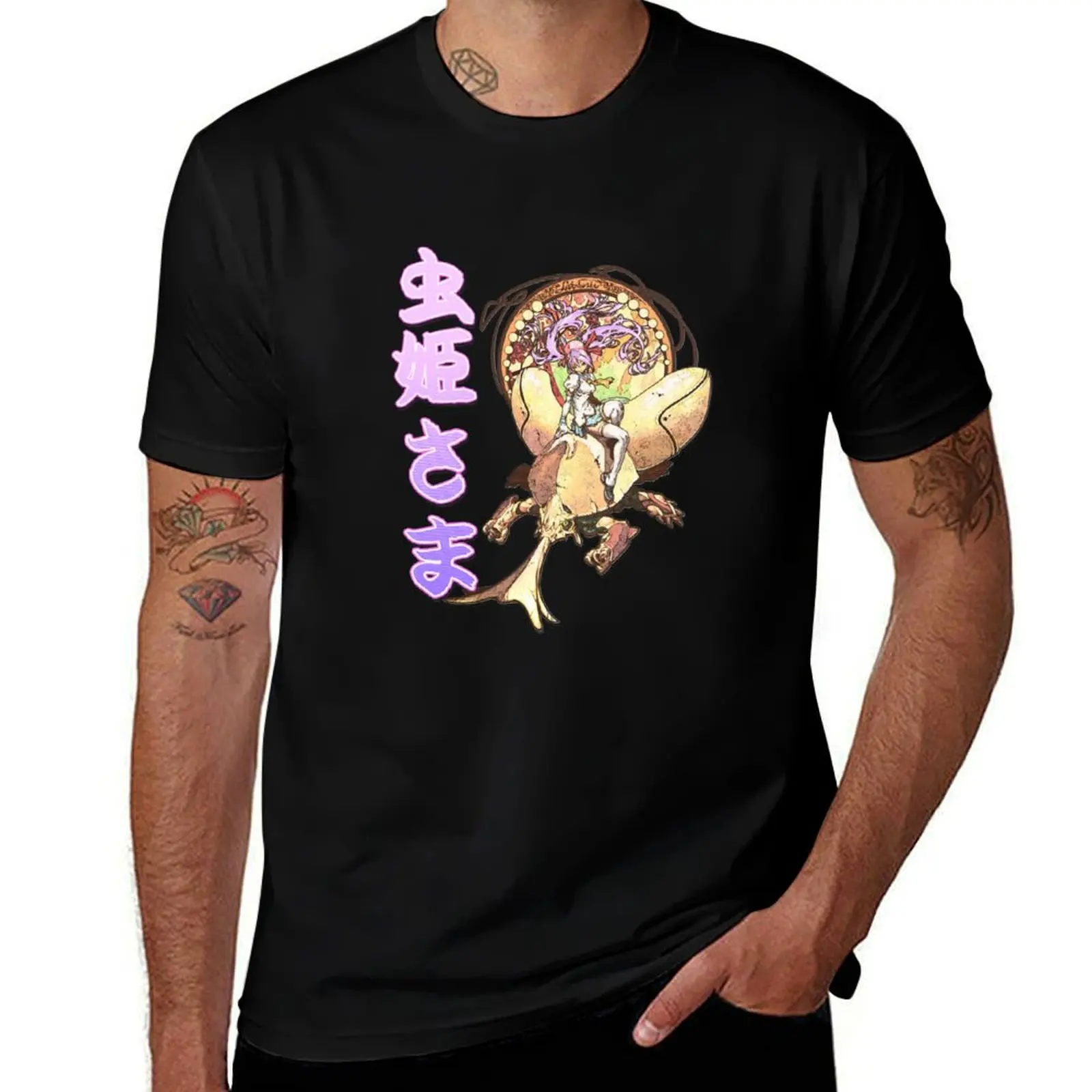 Mushihimesama T-Shirt Urban Casual Loose Fit Tee T-Shirt