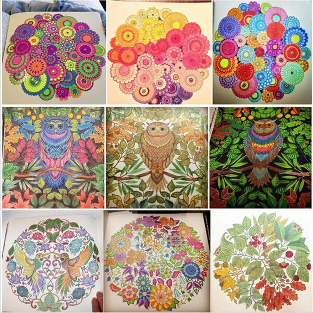 สมุดระบายสีลายกราฟฟิตีหลากสีสไตล์ใหม่ สำหรับระบายสีด้วยมือ ลายสวนลับ สำนักงาน โรงเรียน ใช้เวลาว่าง