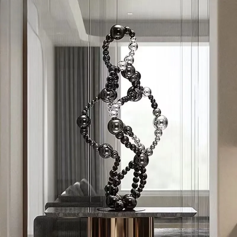 Custom Large Stainless Steel Decoration for Living Room Polished Metal Artwork