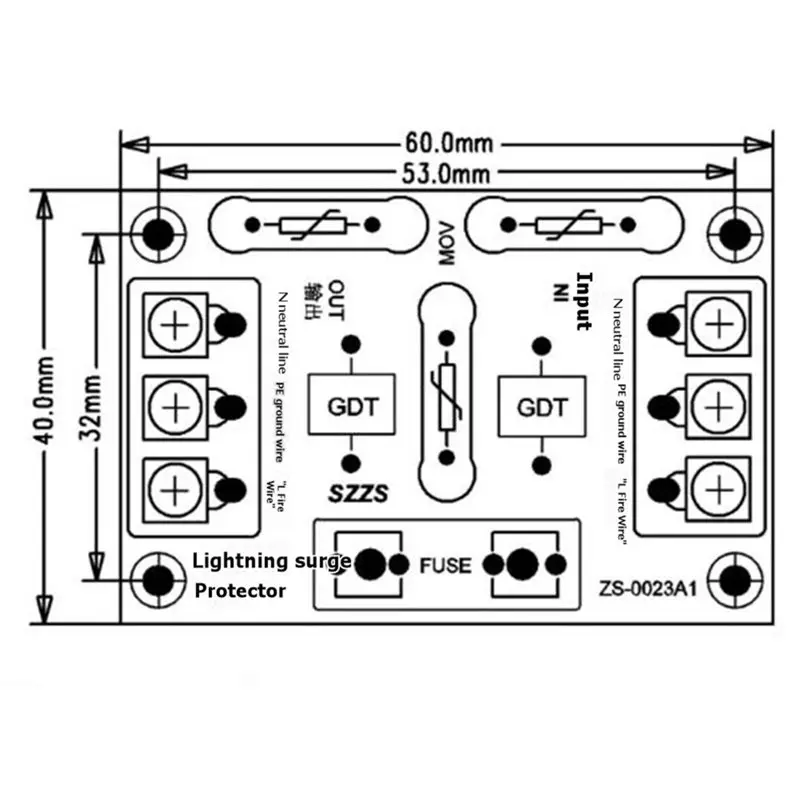ABDJ-AC 110-220V Surge Protection Module - Series Connection Surge Arrester For Overvoltage Protection