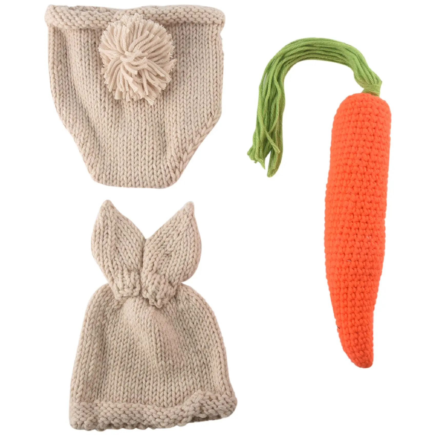 Newborn Baby Photography Props Infant Boy Girl Knit Rabbit Photo Outfits