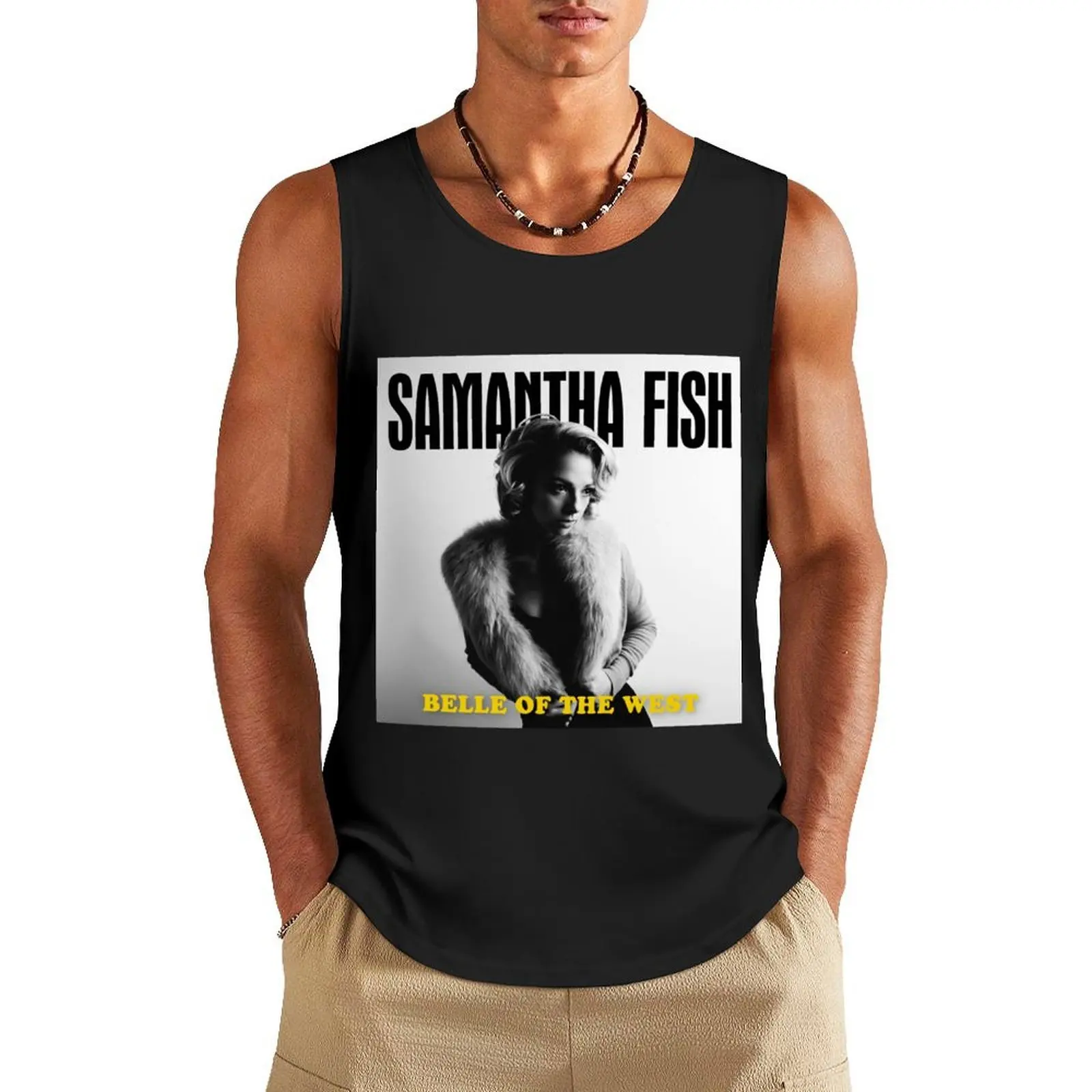 

Samantha Fish belle of the west Tank Top T-shirt Men's gym training weight vest gym clothing