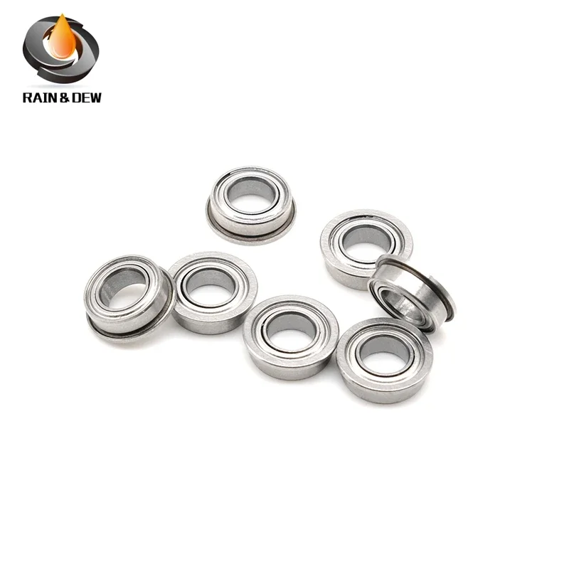 10PCS MF84ZZ Flange Ball Bearing 4x8x3mm  ABEC-7  Double Shielded Miniature Flanged MF84Z  MF84 Z ZZ