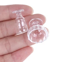 17Pcs/Set Mini Transparent Kitchenware Toy Drink Cups Dish Plate Tableware Miniatures DIY Pretend Play 5