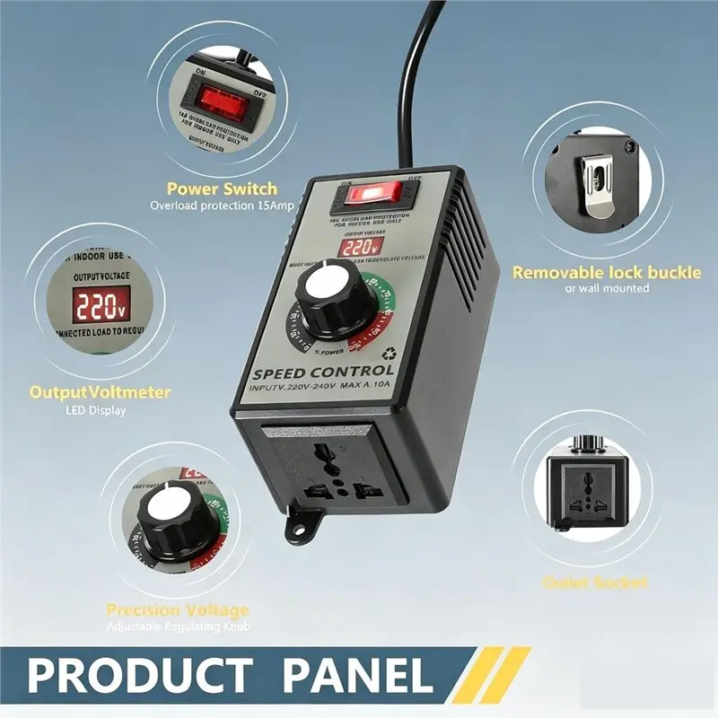 High-quality/ Electronic Voltage Regulator For Motor-Speed Controller 230 V-Eu Plug Included, For Angle Grinders Continuous