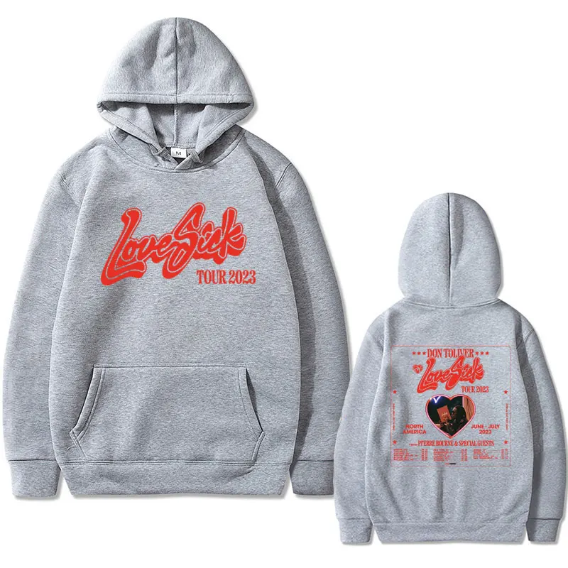 Rapper Don Toliver Love Sick Tour 2023 Graphic Hoodie Male Fashion Casual Sweatshirt Men Women Hip Hop Vintage Oversized Hoodies