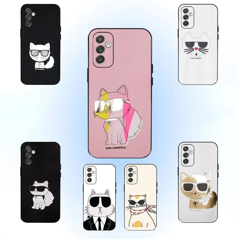 

Fashion COOL Cat Anime Phone Case For Samsung Galaxy A91,A80,A73,A72 ,A71,A53A52,A32 ,A31A22,A21s,A20,Black Cover