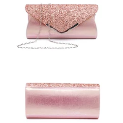 Pochette elegante di moda nuova vendita calda catena cena sposa damigella d'onore signora borsa presa di fabbrica