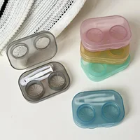 Caja para gafas de contacto Ins, portátil, transparente, minimamente integrada, estuche para gafas de contacto de viaje para niñas con pinzas, 1 ud.