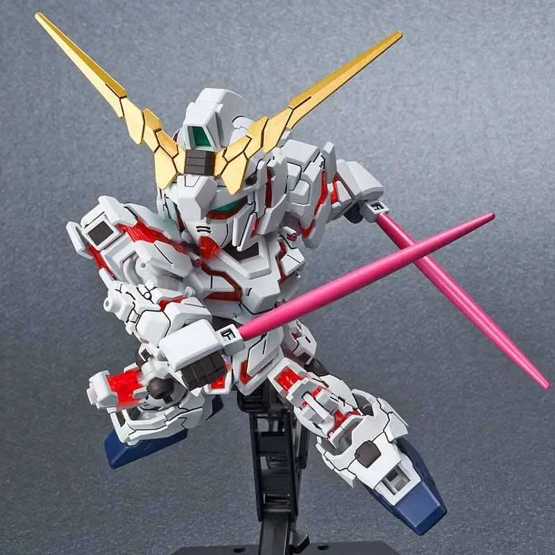 Bandai Original  SDCS UNICORN GUNBAM ZAKU Anime Action Figure Assembly Model Toys Collectible Model Ornaments Gifts For Children