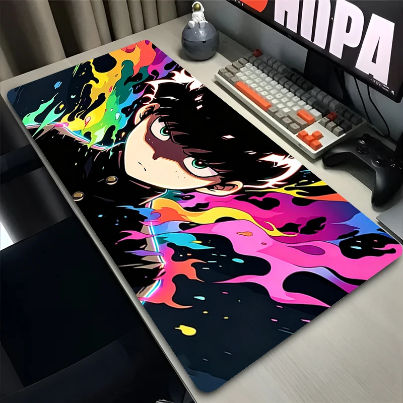 E-sports Mouse Pad Colorful Anime Extended Desk Mat Mob Psycho 100 Large Gamer Pad PC Computer Mouse Pad Gaming Non Slip Carpet