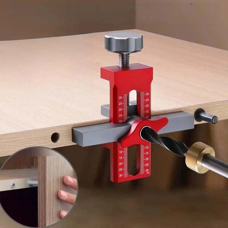 Cabinet Door Mounting Jig Quick Positioning Hole Opening Tool Adjustable Aluminum Alloy Cabinet Portable Cabinet Mount Locator