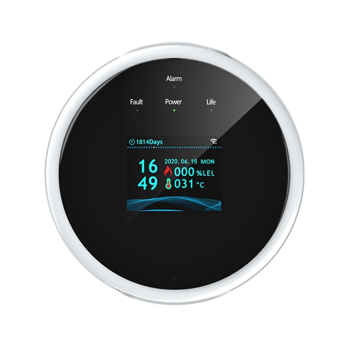 Wifi Aardgassensor Brandbaar Huishouden Slimme Gasalarmdetector Lekkagesensor Wifi Temperatuurdetectoren Eu Plug