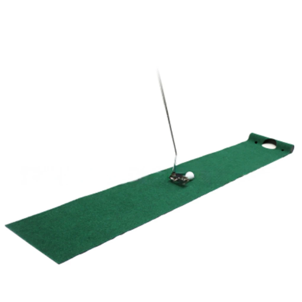 Portátil Golfball Putter Trainer, Training Mat para Golfistas, Alongado e Ampliado para Iniciantes