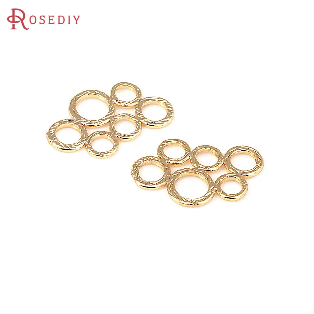

10PCS 18K Gold Color Brass Honeycomb Connect Charms Pendants High Quality Jewelry Making Supplies Necklace Earrings Accessories