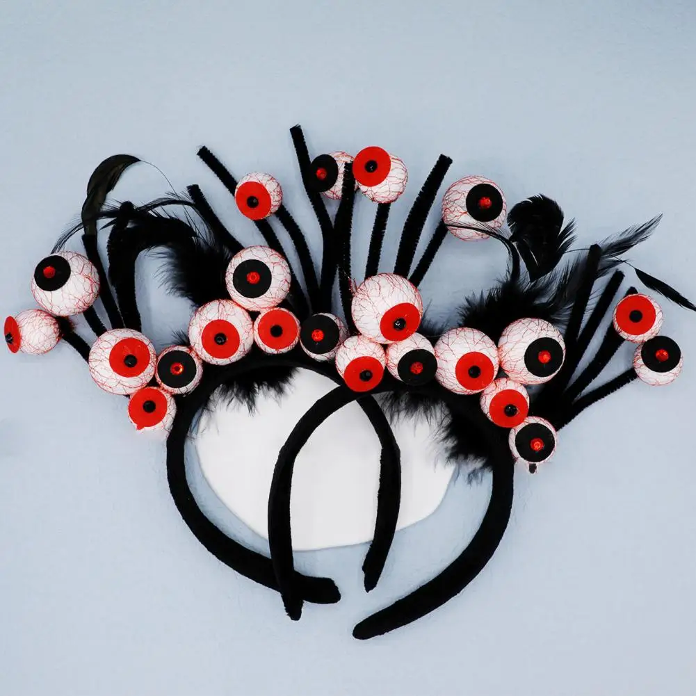 Plastic Hairband Halloween Eyeball Headbands for Costume Party Cosplay Blood Streak Hairhoop Accessory for Fun for Spooky