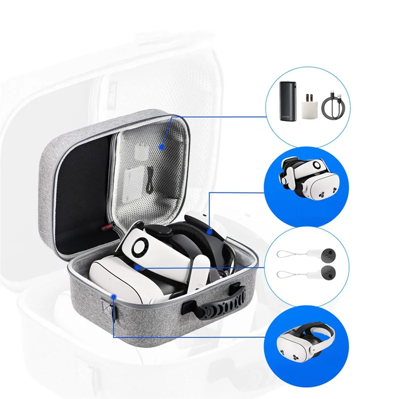 

【Flash Sale】VR Carrying Bag For Meta Quest 3S Shockproof Protective VR Glasses Travel Case Bag For Quest 3S VR Accessories