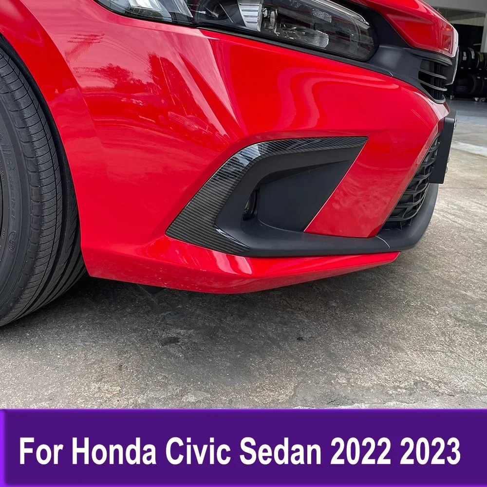 

Car Sticker For Honda Civic Sedan 2022 2023 Front Fog Light Lamp Head foglamp Foglight Trim Cover Accessories